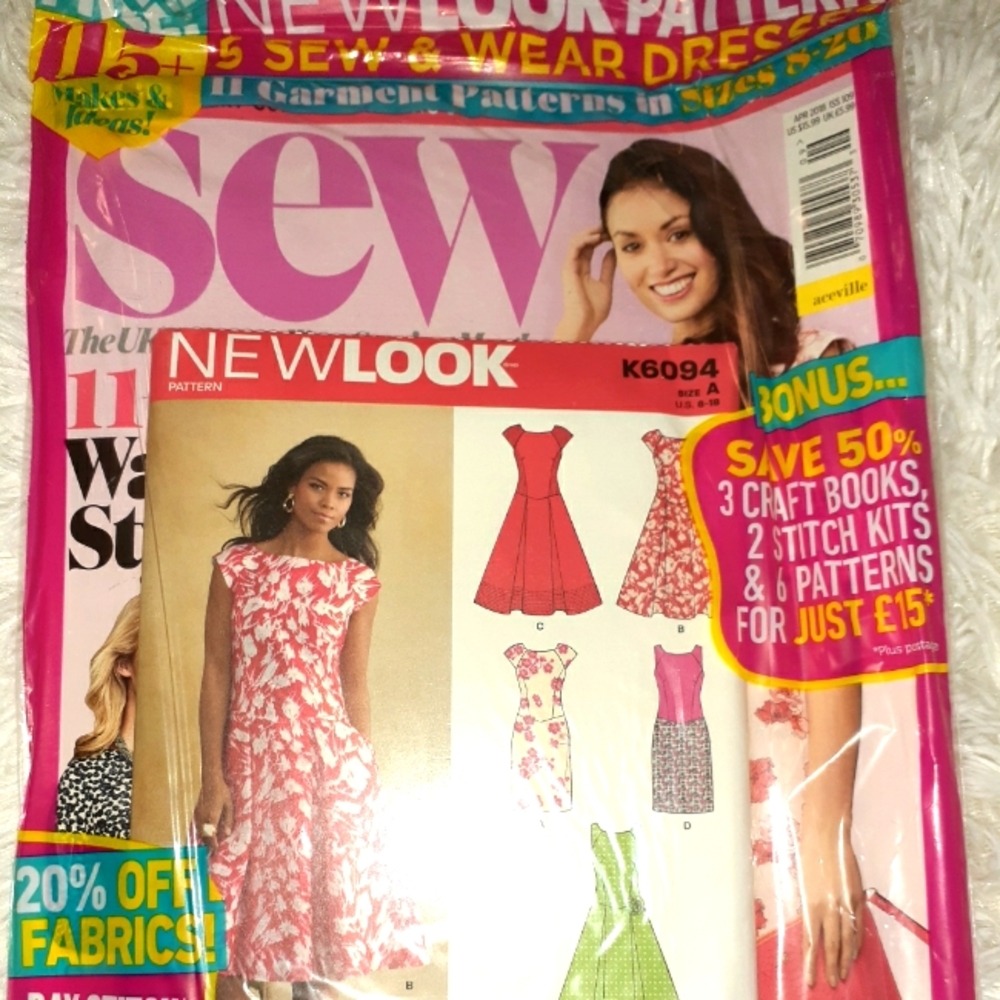 Sew Issue 109, Free new Look Patterns ,5 Sew & Wear Dresses + More Gifts.